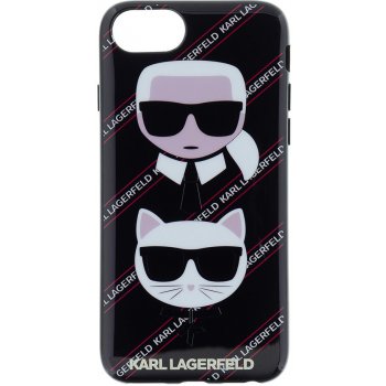 Púzdro Karl Lagerfeld Karl Choupette Canvas TPU Case iPhone 7/8 čierne