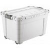 Tontarelli Úložný box 4UP s vekom a kolieskami 60 l krémovo-sivý