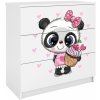 Kocot kids Detská komoda BABYDREAMS Panda biela