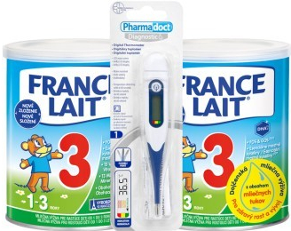 France 3 Lait 2 x 400 g + Digitálny teplomer Pharmadoct MT4233