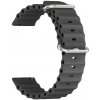 Madvell Silikónový remienok Makaron tmavo sivý 22mm