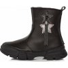 Detské dievčenské zimné topánky D.D.step black W056-737 25