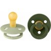 BIBS Colour cumlíky z prírodného kaučuku 2ks - veľkosť 1,Sage / Hunter Green