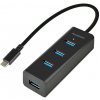 Axagon HUE-S2C, 4x USB 3.0 CHARGING hub, micro USB nap. konektor, kábel USB-C 40cm