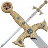 Espadas y Sables de Toledo SL Templársky meč zlatý