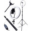 MG Ring Light kruhové LED svetlo 60W + vysoký statív 2.2m, čierne