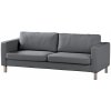 Dekoria Poťah na sedačku Karlstad (rozkladací, 3-miestny, krátky), tmavosivá melanž, 224 x 89 x 64 cm, Amsterdam, 704-47