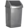 Odpadkový kôš Curver Click-It 15 l, plastový, strieborno-grafitový