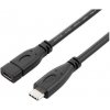 PremiumCord Predlžovací kábel USB3.1 Typ C samica/USB3.1 Typ C samec 1,5m (KU31MFA015)