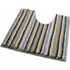 ROUTNER Kúpeľňová predložka PESCINA Sivá 10605 - Sivá / 50 x 50 cm WC s výkrojom 10605
