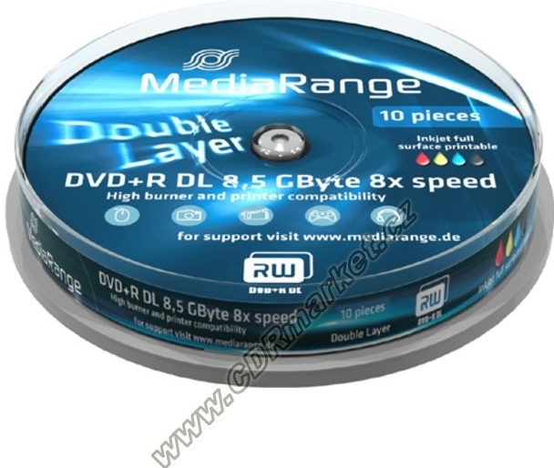 MediaRange DVD+R 8,5GB 8x, 10ks od 4,67 € - Heureka.sk