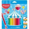 MAPED - Farebné ceruzky trojbok JUMBO Color' Peps18ks