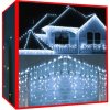 ISO 11520 Vianočný svetelný záves 300 LED 2.48 W studený biely 15 m