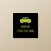 Nažehľovacie menovky na oblečenie (Kopírovat) - 2ks, Štvorec 2,3 × 2,3 cm, Zelené auto, Čierna