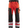 Blåkläder AB 1566 Výstražné kalhoty bez volne visících kapes Farba: Cervená/cerná, Veľkosť: D128