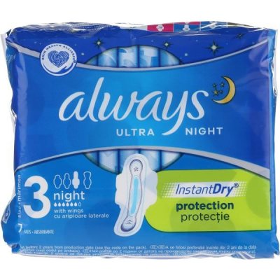Always Ultra Night Instant Dry Protection 7 ks