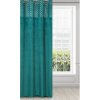 Hotový záves HAZEL tyrkysovo-strieborný - na priechodkách