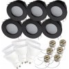 Stropné zapustené svietidlo Lumiled 1,5 W GU10 čierne
