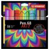 Prémiová vláknová fixka - STABILO Pen 68 - ARTY - 24 ks sada