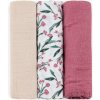 PETITE & MARS Sada plienok bambusová mušelínová 3ks Moussy Pink Meadow 68 x 68 cm 415364