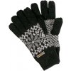 Wooline pletené prstové rukavice Angora čierne
