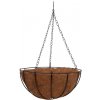 Kvetináč Strend Pro LC-CocoH-22, 25x25x12 cm, visiaci, oceľ/kokos, závesný, s retiazkou a vešiakom