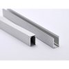 Hliníkový U profil s dorazom, Príslušenstvo Al U profil s dorazom, elox strieborný 10mm, Požadovaná dĺžka 6000mm