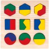 Bino Drevené puzzle geometrické tvary