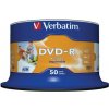 DVD-R disk, potlačiteľný, matný, no-ID, 4,7GB, 16x, cake box, VERBATIM