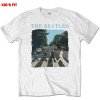 The Beatles tričko Abbey Road & Logo Biela 11-12 rokov