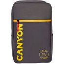 Canyon batoh na notebook palubovka do veľkosti 15,6" mechanizmus proti zlodejom 20l šedo-žltý CNS-CSZ02GY01