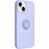 Silikónové puzdro na Apple iPhone 14 Forcell Silicone Ring fialové