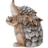 JEŽKO JABLKO BÉŽ/HNE/BIE/STR GLITER POLY 10*8,2*12CM