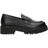 Dámske čierne kožené poltopánky mokasíny penny loafers Wojas veľ.39