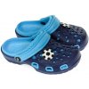 Detské modré gumené šľapky FOOTBALL