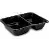 Menu misa PP 2 dielna 227x178x50mm čierna, 50 ks 100030190