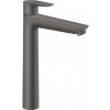 Hansgrohe Talis E, vysoká umývadlová batéria 240 s odtokovou súpravou s tiahlom, kefovaná čierna chrómová, HAN-71716340