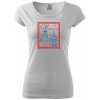 Moskva známka jednoduchá - Pure dámske tričko - L ( Biela )
