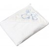 TEGA BABY Detská osuška s kapucňou Zajačik 100x100 biela