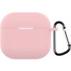 Silikónové púzdro pre Airpods 4 s karabínou - Ružová