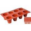 Contacto Silikonová forma na 8 dortíků Dariole o průměru 55 mm 6633/538 terakotová