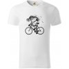 Cyklo kostra - Tričko z organickej bavlny - M ( Biela )