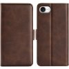Peňaženkové kožené puzdro Dual-side na iPhone 16e - Hnedá