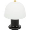 NOČNÁ STOLOVÁ LAMPA ČIERNA BIELA LAMPA NA BATÉRIE RICK 21 cm