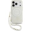 Guess IML Flowers Allover Strap MagSafe Zadný Kryt pre iPhone 17 Pro White