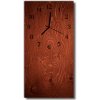 Sklenené hodiny vertikálne Drevené hnedé panely 30x60 cm