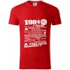 1984 v kocke - Tričko z organickej bavlny - 2XL ( Červená )