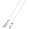 Nabíjací kábel USB A Lightning Apple, 2 m, SKROSS, biely