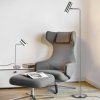 Trio Lighting Stojacia lampa Marley, nikel, výška 151 cm, kov - 412400107