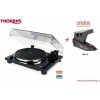 Thorens TD 201 Black + Ortofon OM 5E: Audiofilský gramofon s vestavěným PHONO MM předzesilovačem a přenoskou Ortofon